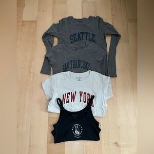 Lot of 4 John Galt 100% cotton tops.